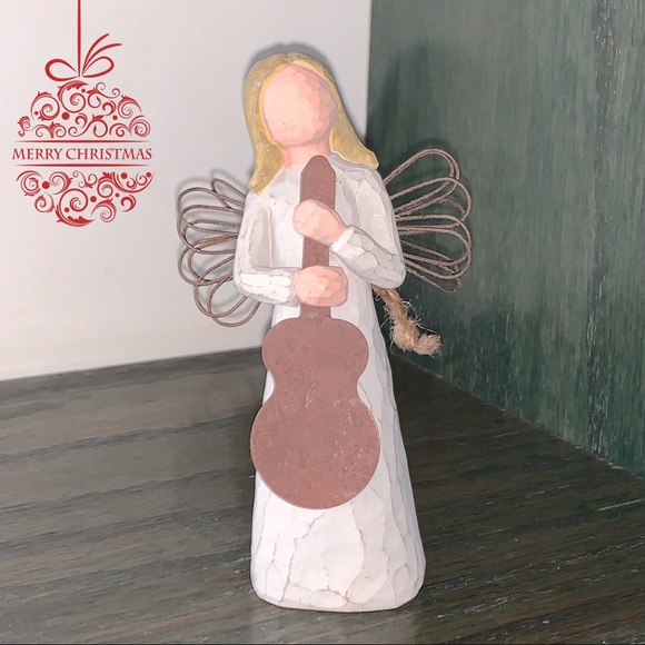 Rare Vintage Willow Tree Angel of Song Ornament 1999/2001 Guitar